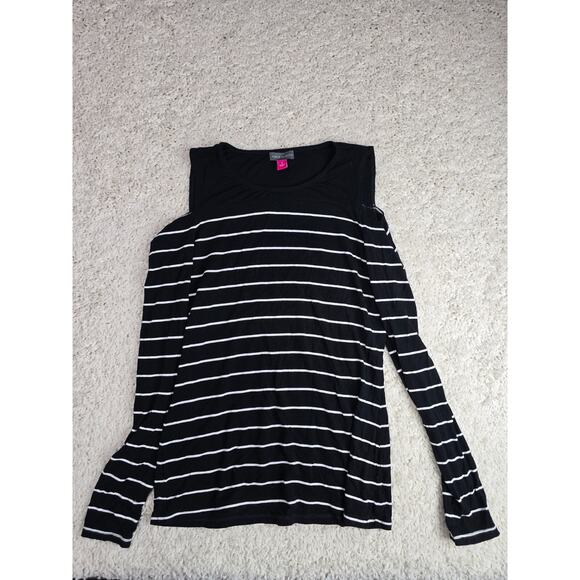 Vince Camuto black-and-white striped shirts size small - Picture 10 of 10